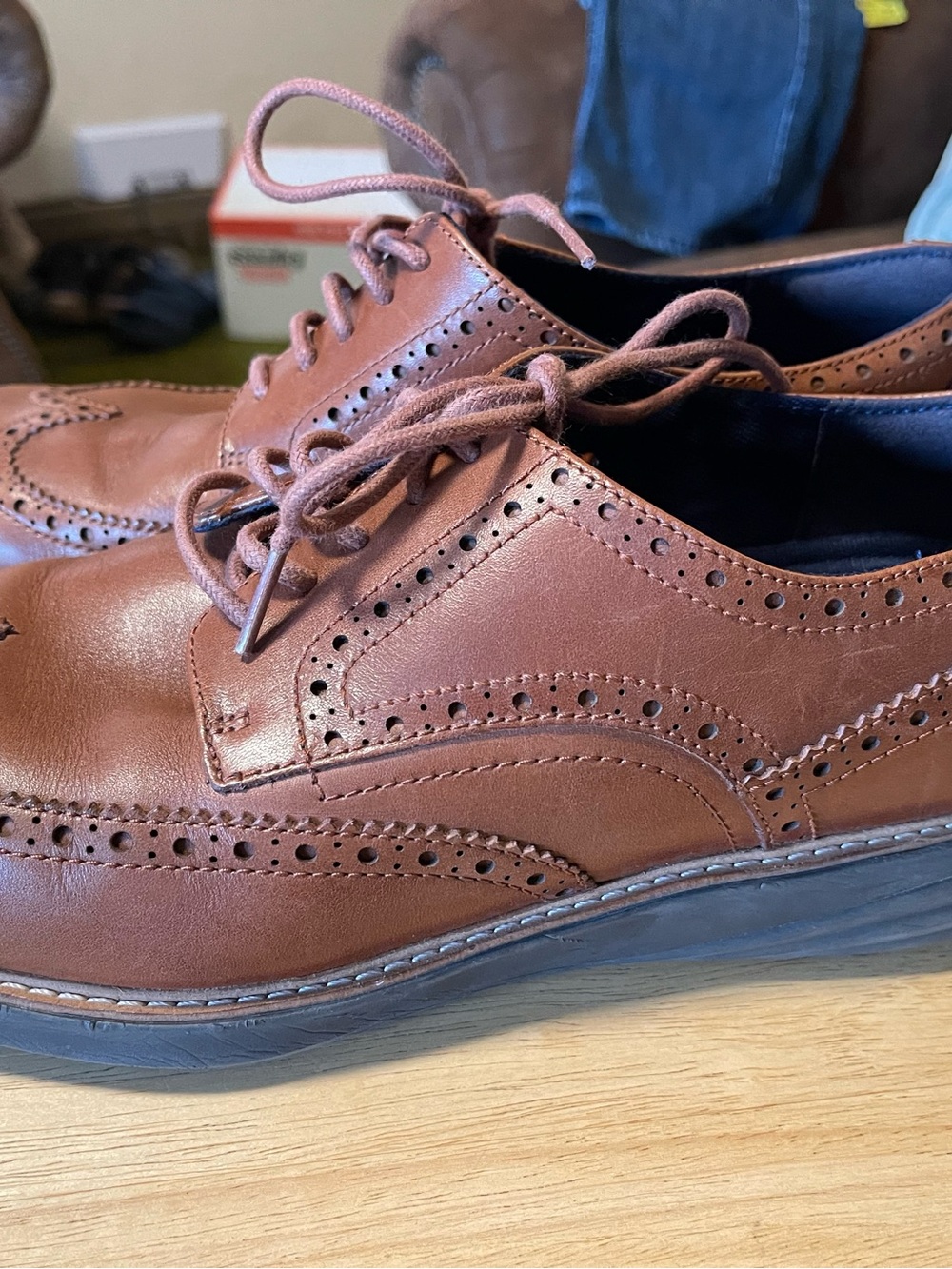 Cole Haan Men's 11.5 Grand Revolution Wingtip Britisch Oxfords Casual C26385